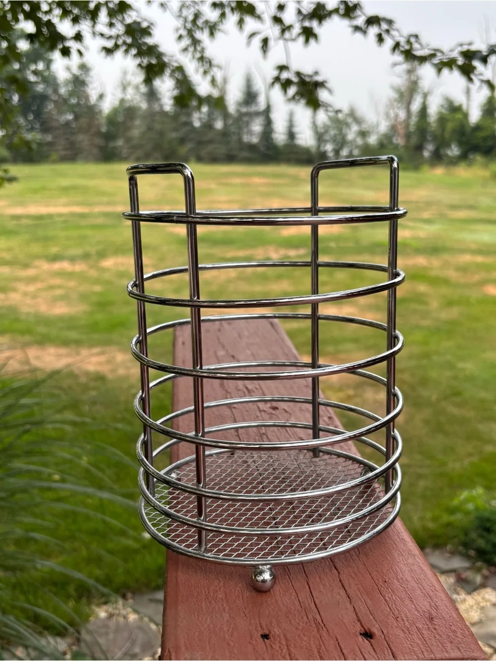 Silver Wire Bathroom Organizer  & Accessory Holder Home Decor